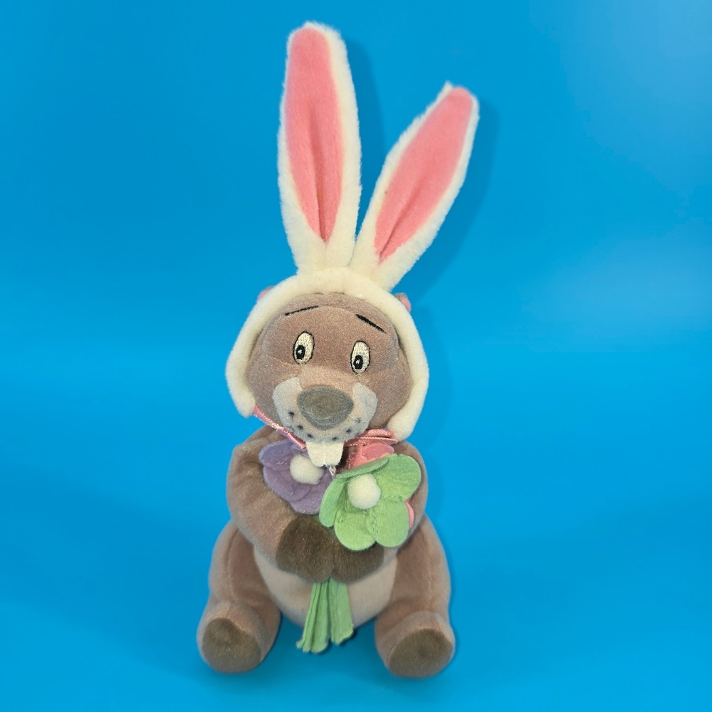 Disney Store Winnie the Pooh Easter Bunny Gopher Plush Stuffed Animal Toy Brown